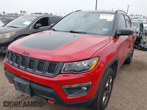 2018 Jeep Compass Trailhawk с VIN 3C4NJDDB2JT441607, выставлен на аукционе IAAI как лот 42196745 с пробегом 95 063 миль миль и . История ставок и продаж доступна на DreamBid. Изображение 2.