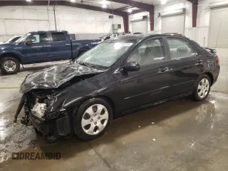 2009 Kia Spectra EX with VIN KNAFE221295650913, listed as a Copart auction lot 62097115 with 198,640 mi miles and Salvage title. Bid and sale history available at DreamBid. Image 1.