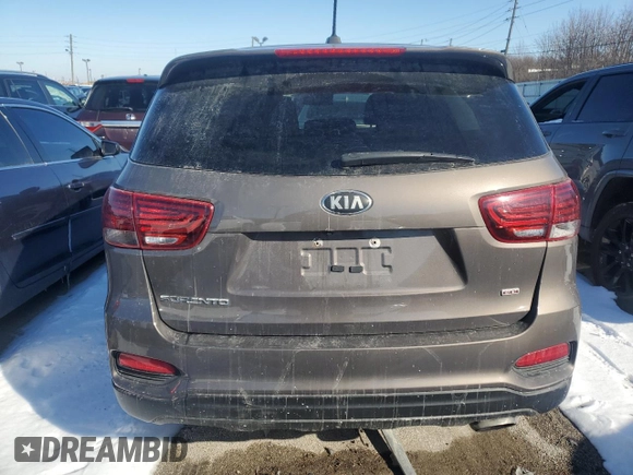 2019 Kia Sorento LX with VIN 5XYPGDA39KG554855, listed as a Copart auction lot 45777385 with 119,998 mi miles and Salvage Title. Bid and sale history available at carsss.com. Image 6.
