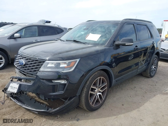 2018 Ford Explorer Sport with VIN 1FM5K8GT7JGA76107, listed as a IAAI auction lot 41836475 with 133,211 mi miles. Bid and sale history available at carsss.com. Image 17.