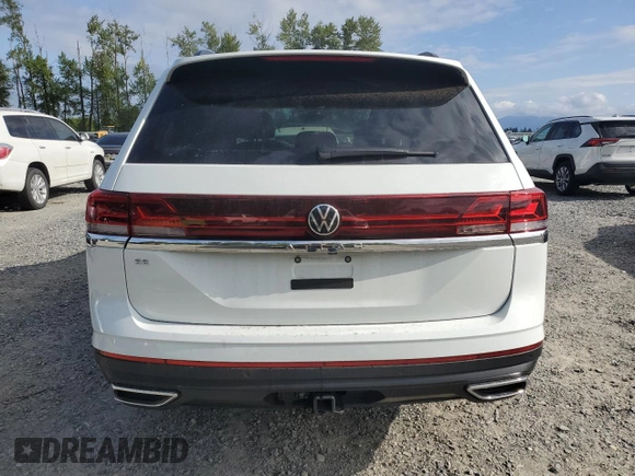 2025 Volkswagen Atlas SE with VIN 1V2WR2CA0SC505701, listed as a Copart auction lot 58421425 with 16,211 mi miles and Clean title. Bid and sale history available at DreamBid. Image 6.