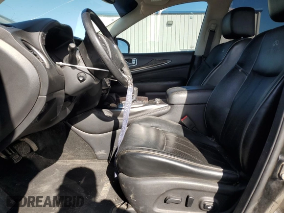 2013 Infiniti JX35 with VIN 5N1AL0MM0DC332920, listed as a Copart auction lot 73411804 with 178,502 mi miles and Salvage Title. Bid and sale history available at carsss.com. Image 7.