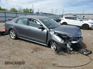 2013 Volkswagen Passat SE with VIN 1VWBP7A38DC146282, listed as a Copart auction lot 56064885 with Not provided miles and Salvage title. Bid and sale history available at DreamBid. Image 4.