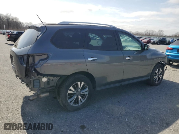 2017 Nissan Pathfinder SV z VIN 5N1DR2MM5HC903170, wystawiony jako Copart lot #49207495 z przebiegiem 90 280 mil mil oraz Szkoda całkowita • Salvage title. Historia ofert i sprzedaży dostępna na DreamBid. Obrazek 3.