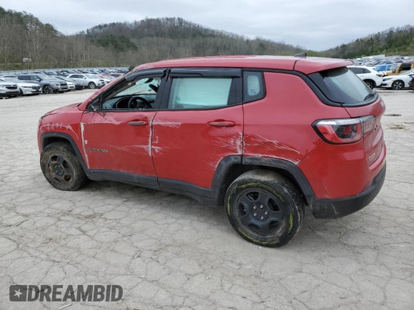 2019 Jeep Compass Sport with VIN 3C4NJDAB6KT827629, listed as a Copart auction lot 52756685 with 44,882 mi miles and Salvage title. Bid and sale history available at DreamBid. Image 2.