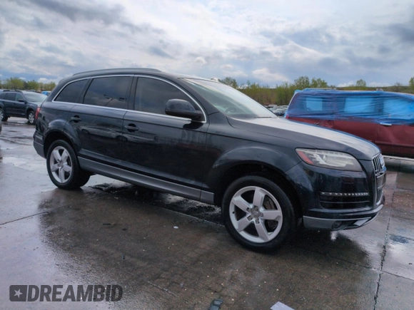 2012 Audi Q7 Premium Plus with VIN WA1LGAFE8CD003527, listed as a Copart auction lot 56162055 with 164,758 mi miles and Salvage title. Bid and sale history available at DreamBid. Image 4.