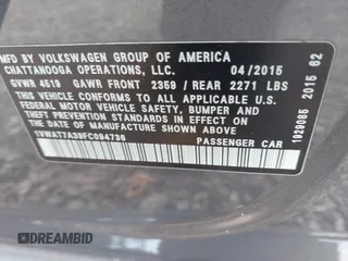 2015 Volkswagen Passat Limited Edition Edition с VIN 1VWAT7A39FC094736, выставлен на аукционе IAAI как лот 40483449 с пробегом 97 449 миль миль и . История ставок и продаж доступна на DreamBid. Изображение 9.