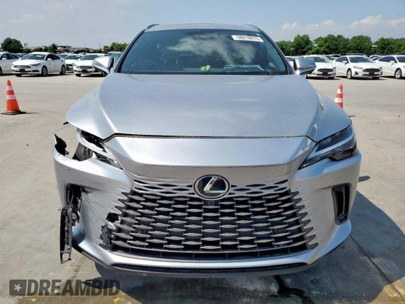 2023 Lexus RX 350 with VIN JTJCHMAA7P2002344, listed as a Copart auction lot 58018015 with 18,551 mi miles and Salvage title. Bid and sale history available at DreamBid. Image 5.