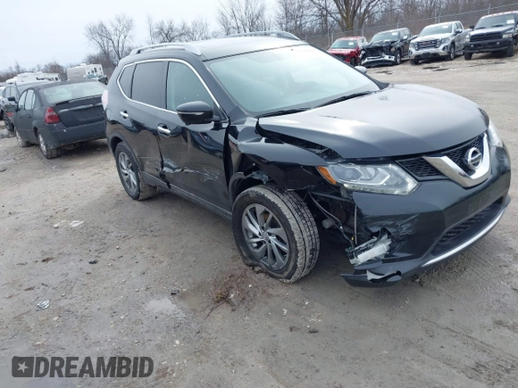 2015 Nissan Rogue SL with VIN 5N1AT2MV2FC868033, listed as a IAAI auction lot 41917999 with 99,547 mi miles. Bid and sale history available at carsss.com. Image 1.
