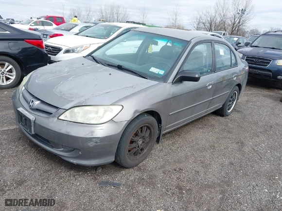 2004 Honda Civic LX with VIN 2HGES16584H503108, listed as a IAAI auction lot 41740147 with 212,102 mi miles. Bid and sale history available at carsss.com. Image 2.