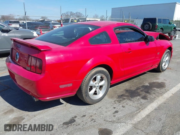 2007 Ford Mustang GT Deluxe with VIN 1ZVFT82H075202723, listed as a IAAI auction lot 41654473 with 148,362 mi miles. Bid and sale history available at carsss.com. Image 4.