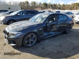 2020 BMW M5 Competition with VIN WBSJF0C03LCE45278, listed as a Copart auction lot 48372795 with 0 mi miles and Salvage Title. Bid and sale history available at carsss.com. Image 1.