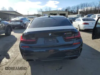 2022 BMW 3 Series M340i xDrive with VIN 3MW5U9J02N8C24006, listed as a Copart auction lot 87841145 with 0 mi miles and Salvage Title. Bid and sale history available at carsss.com. Image 6.