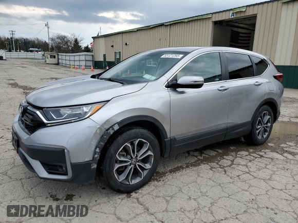 2022 Honda CR-V EX z VIN 2HKRW2H54NH618370, wystawiony jako Copart lot #55121265 z przebiegiem 97 231 mil mil oraz Szkoda całkowita • Salvage title. Historia ofert i sprzedaży dostępna na DreamBid. Obrazek 1.