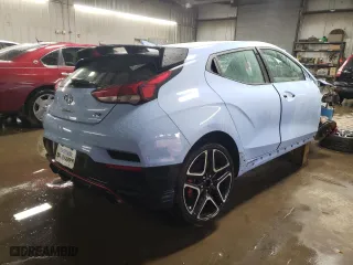2022 Hyundai Veloster N with VIN KMHT36AH2NU013257, listed as a Copart auction lot 78033464 with 37,257 mi miles and Salvage Title. Bid and sale history available at carsss.com. Image 3.