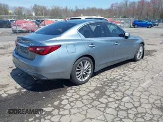 2019 Infiniti Q50 Luxe with VIN JN1EV7AR6KM550475, listed as a IAAI auction lot 42059071 with 79,534 mi miles and . Bid and sale history available at DreamBid. Image 4.