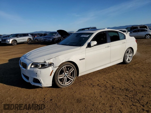 2014 BMW 5 Series 535i with VIN WBA5B1C58ED481559, listed as a Copart auction lot 51527985 with 121,887 mi miles and Salvage Title. Bid and sale history available at carsss.com. Image 1.