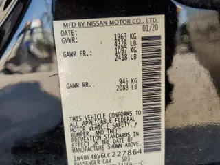 2020 Nissan Altima S with VIN 1N4BL4BV6LC227864, listed as a Copart auction lot 52260615 with 120,392 mi miles and Salvage Title. Bid and sale history available at carsss.com. Image 14.