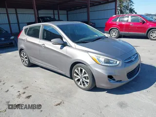 2017 Hyundai Accent Sport with VIN KMHCU5AE2HU364672, listed as a IAAI auction lot 41779815 with 130,456 mi miles. Bid and sale history available at carsss.com. Image 1.