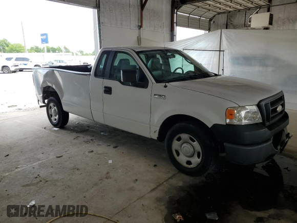 2007 Ford F-150 XL with VIN 1FTRF12297NA82401, listed as a Copart auction lot 58295705 with 198,470 mi miles and Salvage title. Bid and sale history available at DreamBid. Image 4.