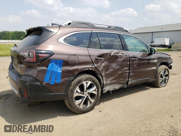 2020 Subaru Outback Touring with VIN 4S4BTAPC2L3193742, listed as a Copart auction lot 59469915 with 41,963 mi miles and Salvage title. Bid and sale history available at DreamBid. Image 3.