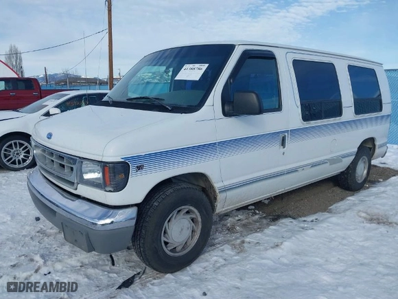 1997 Ford Econoline Commercial Chassis with VIN 1FDEE1467VHB10432, listed as a IAAI auction lot 41388786 with 82,075 mi miles. Bid and sale history available at carsss.com. Image 2.