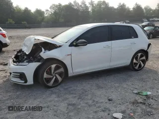 2021 Volkswagen Golf GTI S with VIN 3VW6T7AU1MM002268, listed as a Copart auction lot 60218743 with 32,837 mi miles. Bid and sale history available at carsss.com. Image 1.