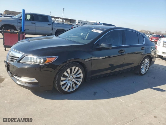 2014 Acura RLX Advance Pkg with VIN JH4KC1F94EC005153, listed as a Copart auction lot 41693175 with 124,550 mi miles and Clean Title. Bid and sale history available at carsss.com. Image 1.