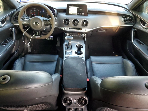 2019 Kia Stinger GT with VIN KNAE35LC9K6070562, listed as a Copart auction lot 83575904 with 75,785 mi miles and Salvage Title. Bid and sale history available at carsss.com. Image 8.