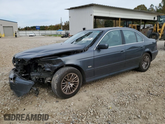 2001 BMW 5 Series 530iA with VIN WBADT63441CF04898, listed as a Copart auction lot 80663384 with 0 mi miles and Salvage Title. Bid and sale history available at carsss.com. Image 1.