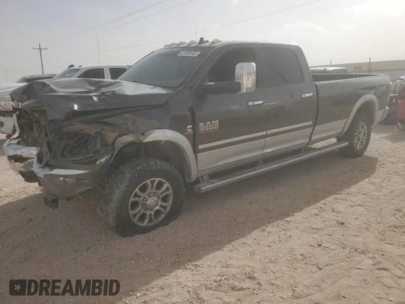 2015 Ram 3500 Laramie with VIN 3C63R3JL2FG541740, listed as a Copart auction lot 47493445 with 178,208 mi miles and Salvage Title. Bid and sale history available at carsss.com. Image 1.