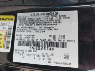 2013 Ford Fusion Titanium with VIN 3FA6P0K95DR153437, listed as a IAAI auction lot 42334754 with 139,623 mi miles and . Bid and sale history available at DreamBid. Image 9.