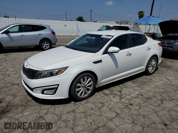 2015 Kia Optima LX with VIN KNAGM4A70F5630499, listed as a Copart auction lot 54708485 with 117,093 mi miles and Clean Title. Bid and sale history available at DreamBid. Image 1.