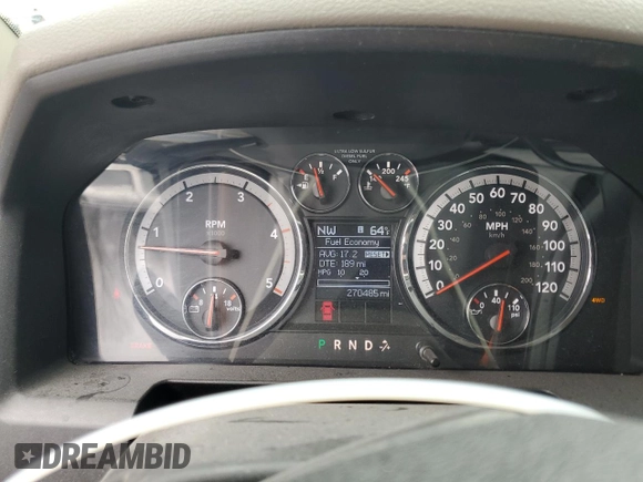 2012 Ram 2500 Big Horn with VIN 3C6UD5DL0CG337055, listed as a Copart auction lot 51235375 with 270,485 mi miles and Salvage Title. Bid and sale history available at carsss.com. Image 9.