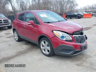 2015 Buick Encore with VIN KL4CJASB4FB106960, listed as a IAAI auction lot 41798028 with 117,222 mi miles. Bid and sale history available at carsss.com. Image 1.
