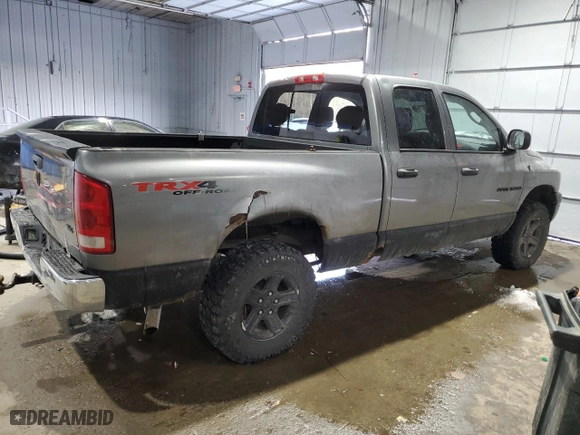 2006 Dodge Ram 1500 SLT with VIN 1D7HU18N76S555737, listed as a Copart auction lot 89004385 with 164,382 mi miles and Salvage Title. Bid and sale history available at carsss.com. Image 3.