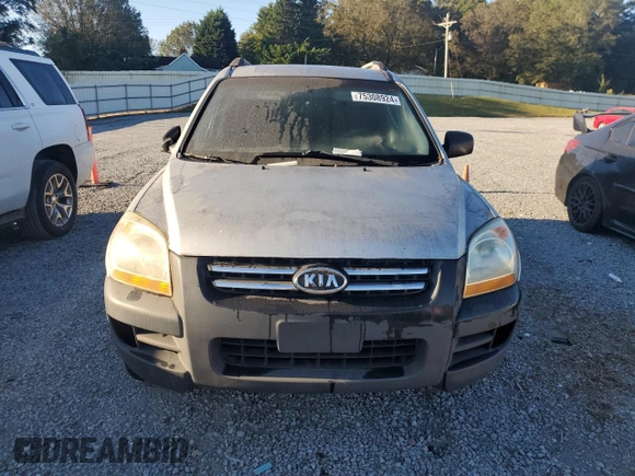 2005 Kia Sportage LX with VIN KNDJE723X57085546, listed as a Copart auction lot 75308924 with 170,752 mi miles and Clean Title. Bid and sale history available at carsss.com. Image 5.