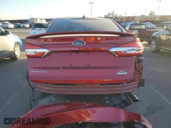 2019 Ford Fusion SE with VIN 3FA6P0HD1KR134358, listed as a Copart auction lot 88258445 with Not Provided miles and Salvage Title. Bid and sale history available at carsss.com. Image 6.
