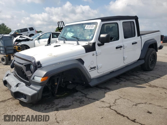 2020 Jeep Gladiator Sport S with VIN 1C6HJTAG3LL130331, listed as a Copart auction lot 58130105 with 103,195 mi miles and Salvage title. Bid and sale history available at DreamBid. Image 1.