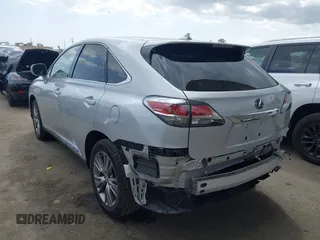 2013 Lexus RX 450h with VIN JTJZB1BAXD2409160, listed as a IAAI auction lot 41916721 with 62,599 mi miles and . Bid and sale history available at DreamBid. Image 3.