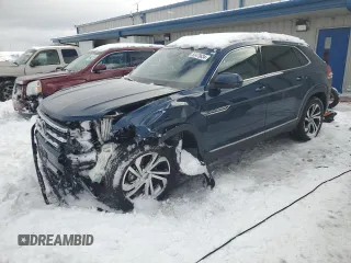 2020 Volkswagen Atlas SEL Premium z VIN 1V2NE2CA5LC214281, wystawiony jako Copart lot #83478634 z przebiegiem 50 744 mil mil oraz Szkoda całkowita • Salvage title. Historia ofert i sprzedaży dostępna na DreamBid. Obrazek 1.