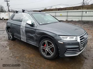2018 Audi SQ5 Premium Plus with VIN WA1A4AFY3J2103554, listed as a Copart auction lot 37783033 with 0 miles and Salvage Title. Bid and sale history available at carsss.com. Image 4.