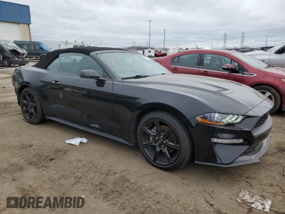 2019 Ford Mustang EcoBoost with VIN 1FATP8UH1K5196047, listed as a Copart auction lot 43608795 with 62,570 mi miles and Salvage Title. Bid and sale history available at carsss.com. Image 4.