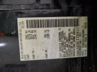 2009 Nissan Altima 2.5 S with VIN 1N4AL21E59C170955, listed as a Copart auction lot 51422615 with 0 mi miles and Non Repairable. Bid and sale history available at carsss.com. Image 14.