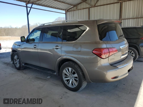 2016 Infiniti QX80 with VIN JN8AZ2NF0G9610963, listed as a Copart auction lot 47184895 with 183,836 mi miles and Salvage title. Bid and sale history available at DreamBid. Image 2.