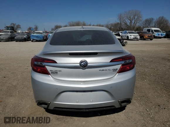 2017 Buick Regal GS with VIN 2G4GU5GX6H9178236, listed as a Copart auction lot 50429935 with 133,862 mi miles and Salvage Title. Bid and sale history available at DreamBid. Image 6.