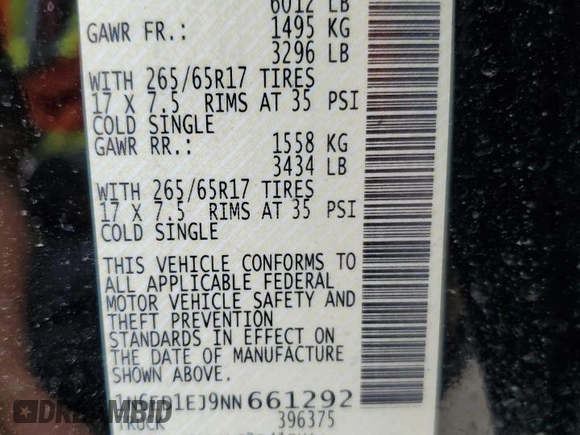 2022 Nissan Frontier Pro-X с VIN 1N6ED1EJ9NN661292, выставлен на аукционе Copart как лот 53582815 с пробегом 63 690 миль миль и Чистый • Clean title. История ставок и продаж доступна на DreamBid. Изображение 12.