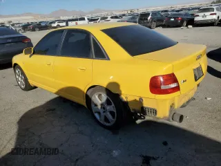 2001 Audi S4 with VIN WAURD68D61A092472, listed as a Copart auction lot 44989545 with 165,067 mi miles and Salvage Title. Bid and sale history available at carsss.com. Image 2.