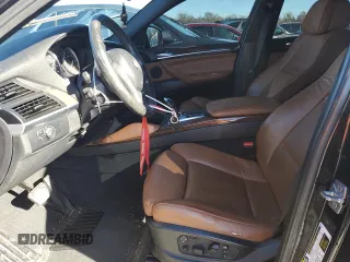 2011 BMW X6 50i with VIN 5UXFG8C55BLZ95130, listed as a Copart auction lot 80016764 with 105,710 mi miles and Salvage Title. Bid and sale history available at carsss.com. Image 7.