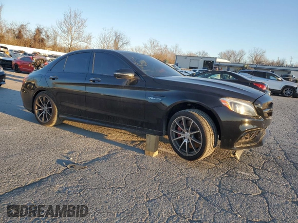 2017 Mercedes-Benz C 63 AMG with VIN 55SWF8GB3HU233221, listed as a Copart auction lot 84901404 with 80,106 mi miles and Salvage title. Bid and sale history available at DreamBid. Image 4.